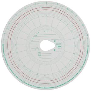 小芝記録紙 ( KOSHIBA ) チャート紙 1日用 120Km/h(赤ライン 24時間) 100枚入リ KM-24-120-2C｜sanjose-market