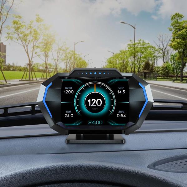 wiiyii ヘッドアップディスプレイ、OBD2+GPS 車用計器、さまざまな車のデータと運転データ...