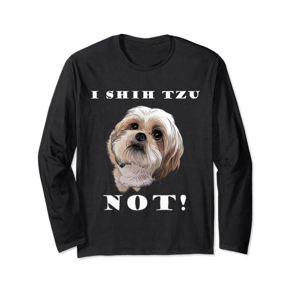 I Love My SHIH TZU かわいいシーズー 子犬 犬好き 長袖Tシャツ