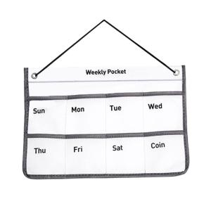カレンダー収納袋 1週間 壁掛けカレンダーオーガナイザー お薬カレンダー 吊り下 小物収納 スペースを節約 小さなグリッド ストレージ おし｜sanjose-market
