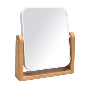 YEAKE 鏡 卓上 卓上ミラー かがみ 拡大鏡 卓上鏡360度回転できる天然木製ベースの化粧鏡、倍率は1 X/3 Xの拡大鏡&両面鏡です&｜sanjose-market