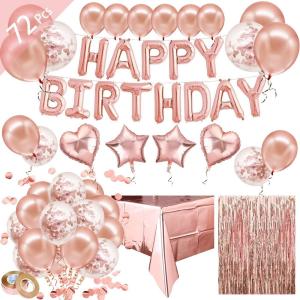 ローズゴールド誕生日風船　風船　バルーン　セット　誕生日飾り　100日祝い　おしゃれ　誕生会　結婚式　パーティー飾り