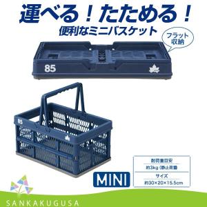 ロゴス パタントキャリーバスケット・ミニ（ネイビ）
