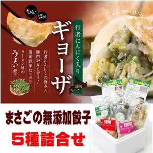北海道産 行者にんにく餃子 まさごの無添加餃子５種詰合せ 北海道産浦河 産地直送 送料無料