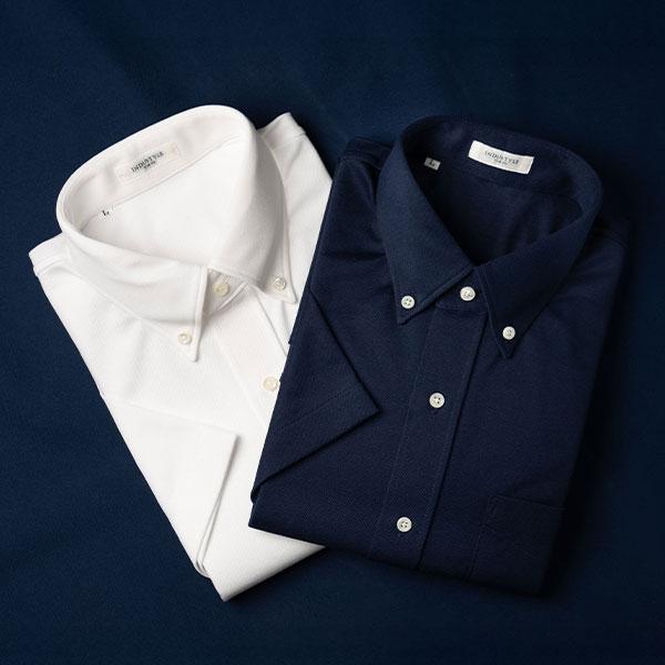 丸和繊維工業 INDUSTYLE TOKYO 鹿の子 ボタンダウンカラーシャツ レギュラーフィット ...