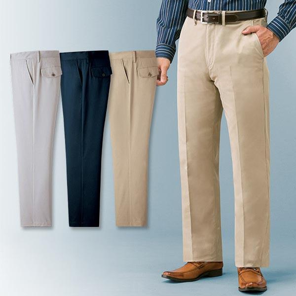 フレンドリー お手入れ簡単快適定番スラックス 3色組 957628 1セット（3本：3色×各1枚）