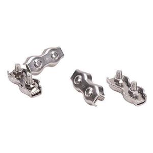 MroMax ワイヤークリップケーブルクランプ シングルワイヤーロープ ワイヤークリップ ケーブルクランプ ダブル クリップ ケーブル クランプ 板型