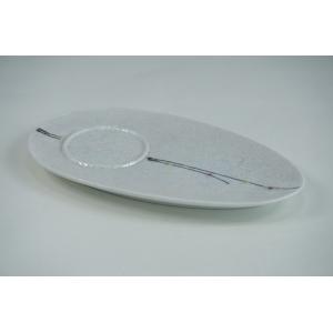 青山硝子 羽衣まな板皿 HG-100 ガラス食器 盛台 盛付皿 寿司下駄 和 