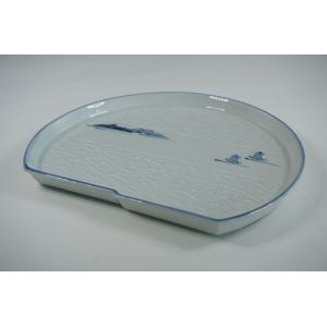 青山硝子 羽衣まな板皿 HG-100 ガラス食器 盛台 盛付皿 寿司下駄 和