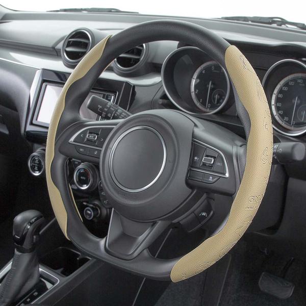 ハンドルカバー 軽自動車 Sサイズ 普通車 Mサイズ 兼用 車 自動車用 ステアリングカバー かわい...