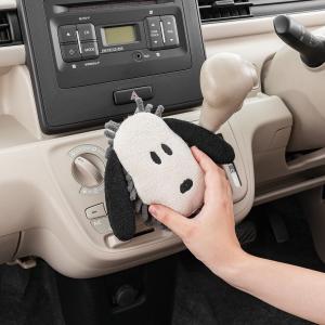 メール便 送料無料 マイクロファイバー 車内クリーナー もふもふ スヌーピー 1個 スヌーピーフェイス デザイン もふっと ボア生地 ホワイト 白 7438-39WH