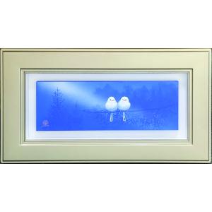 真筆】額入り色紙 可愛いシマエナガ◇奥田久志 (新品) : 掛け軸の専門