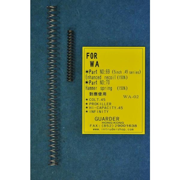 GUARDER 150％リコイルスプリング＆ハンマースプリングセット WA GM M1911 SV ...
