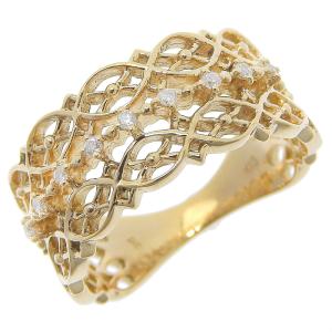 K18YG イエローゴールド ダイヤ0.02ct ドラゴン 龍 竜 モチーフ リング  