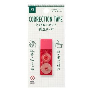 ミドリ 修正テープ 小型 携帯  XS コンパクト   ピンク  ミニ文房具｜sankodo-store
