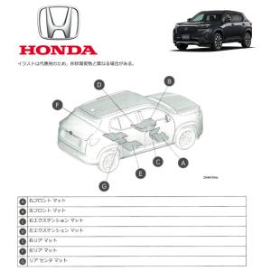 ホンダ WR-V 純正フロアマット 1台分 スタンダードタイプ ブラック