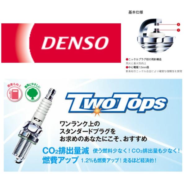 デンソー DENSO　TwoTopsプラグ　K20TT　3本セット　V9110-7002　TTプラグ...