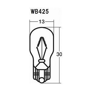 スタンレー　ウエッジベース電球　WB425　10 個 セット　12V 15W　T13　W2.1×9....