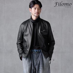 sankyo shokai レザージャケット メンズ 本革 ラムレザー 軽量