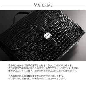 スモール クロコダイル ビジネスバッグ A4対...の詳細画像2