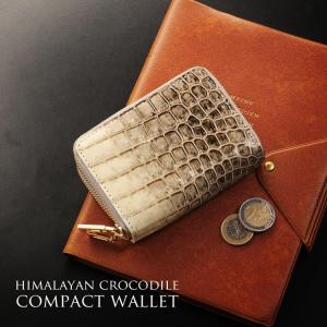【新品・未使用】ヒマラヤ クロコダイル 三つ折り財布 シャムワニ ミニ財布 レディース 本革 ヒマラヤ クロコダイル 三つ折り 4FA