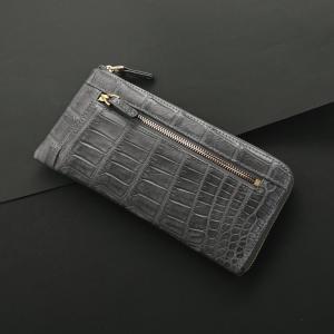 sankyo shokai（三京商会） クロコダイル 長財布 メンズ 本革 薄い