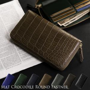 【実物撮影】クロコダイル メンズ 長財布 ラウンドファスナー 新品 送料無料 黒 sankyo shokai（三京商会） クロコダイル メンズ 長財布 手帳型 マット