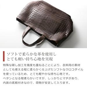 スモール クロコダイル メンズ トートバッグ ...の詳細画像3