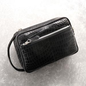 Y45 センター取り クロコダイル セカンドバッグ メンズ 新品 未使用 sankyo shokai（三京商会） クロコダイル セカンドバッグ メンズ
