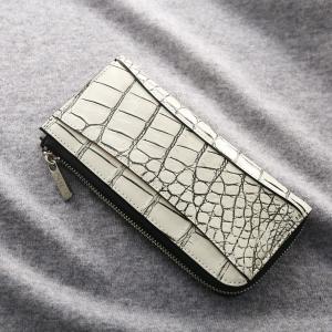 sankyo shokai（三京商会） クロコダイル メンズ 長財布 L字ファスナー