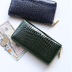 レザージュエルズ LEATHER JEWELS 長財布 クロコダイル 本革 ラウンド