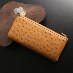 sankyo shokai（三京商会） オーストリッチ 長財布 L字ファスナー