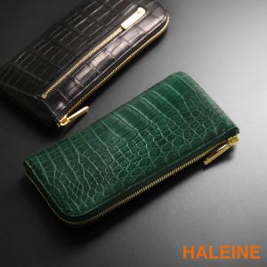 Three2Four クロコダイル／ポロサス　本物　ケース スモールクロコダイル(ポロサス) 長財布 札入れ 無双仕様 ブラック