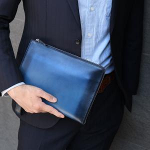 sankyo shokai（三京商会） クラッチバッグ メンズ イタリア製 本革