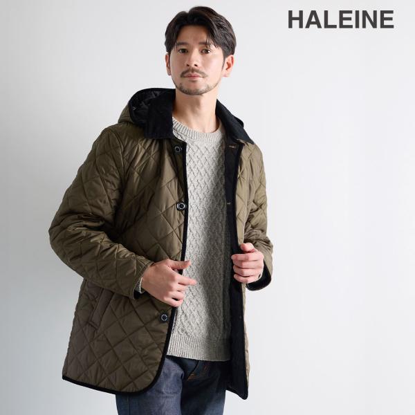 中綿コート キルティング メンズ ブランド HALEINE キルティングコート アウター ビジネス ...