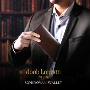 doob London コードバン 長財布 ブランド メンズ 束入れ 一枚革 本革 グリーン/ライトブラウン/ダークブラウン/ブラック(No.09000139)