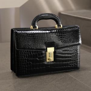 sankyo shokai（三京商会） クロコダイル メンズ ビジネスバッグ