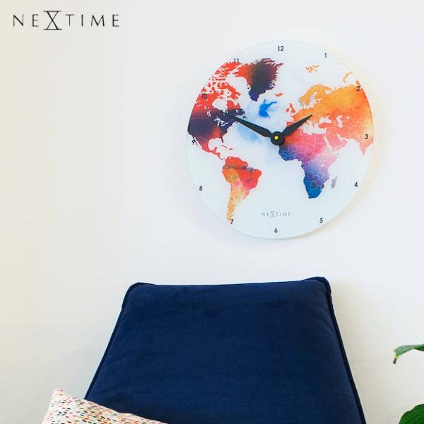 掛け時計 おしゃれ カラフル 大きめ 地図 華やか Colorful World φ43 NEXTI...
