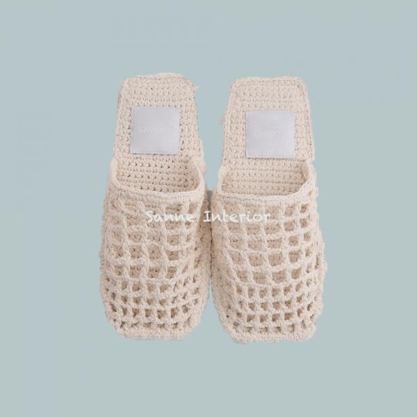 LAUGOA ルームシューズ A メッシュ （綿 オシャレ スリッパ ）