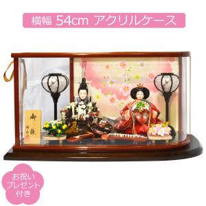 雛人形 ケース飾り 親王飾り アクリルケース LED 藤翁作 : 人形の三信