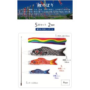 鯉のぼり こいのぼり 1.5m 5点セット 真...の詳細画像1
