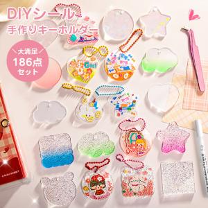 ステッカー セット キーホルダー 202/246点セット DIY 可愛い チェーン