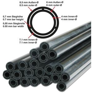 CFK double arrow Tube　8.5mm x 4.0mm 48g 1M｜sano-factory