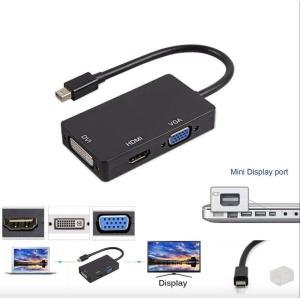 Mini Display Port ミニディスプレイポート 変換 アダプター コネクタ HDMI DVI VGA 3in1 ケーブル 定番