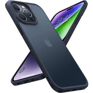 iPhone 14 Pro Max ケース TORRAS 正規品 耐衝撃 カバー マット 半透明 ブラック X00119KJF5｜sanosyoten