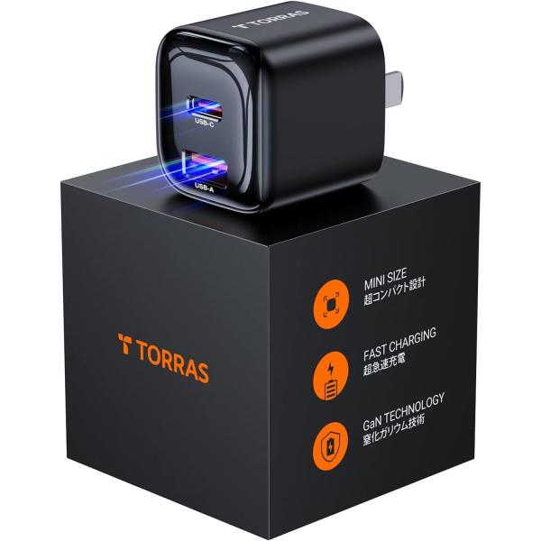 充電器 iPhone TORRAS 正規品 usb type-c 2ポート 急速充電器 ACアダプタ...