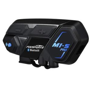 FODSPORTS バイク インカム M1-S Pro 最大8人同時通話 Bluetooth4.1 強い互換性 連続使用20時間 (１セット)