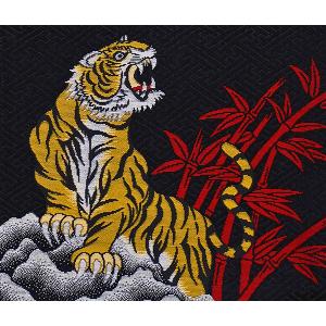 京都西陣の金襴織 招福名前旗 月と虎 金刺繍の詳細画像2