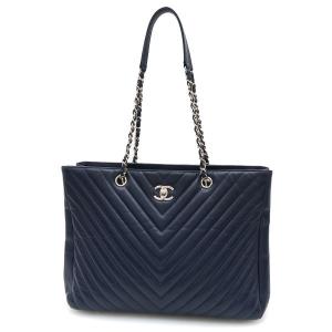 シャネル キャビア・Vステッチチェーントート Bランク.