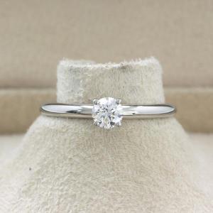 ブルガリ BVLGARI プラチナ 立爪 ダイヤモンド リング 8号 D0.515 VVS2